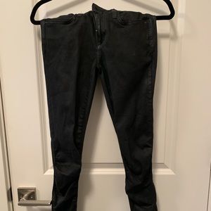 Joe’s Jeans Ruched Coated Skinny Jeans